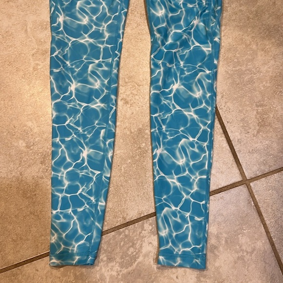 Buff Bunny Limitless Leggings Reflection Aqua Print XS Pockets Buffbunny - Picture 6 of 9